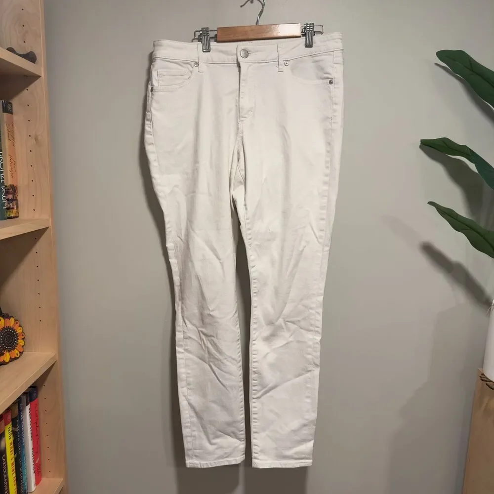 LOFT Curvy Skinny Jeans – White – Size 10 - Picture 2 of 4